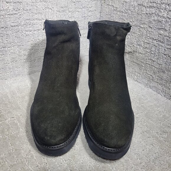 Giovanni Conti Men's Size EU 45 Black Suede Sherpa Lined Winter Ankle Boots - Picture 2 of 12